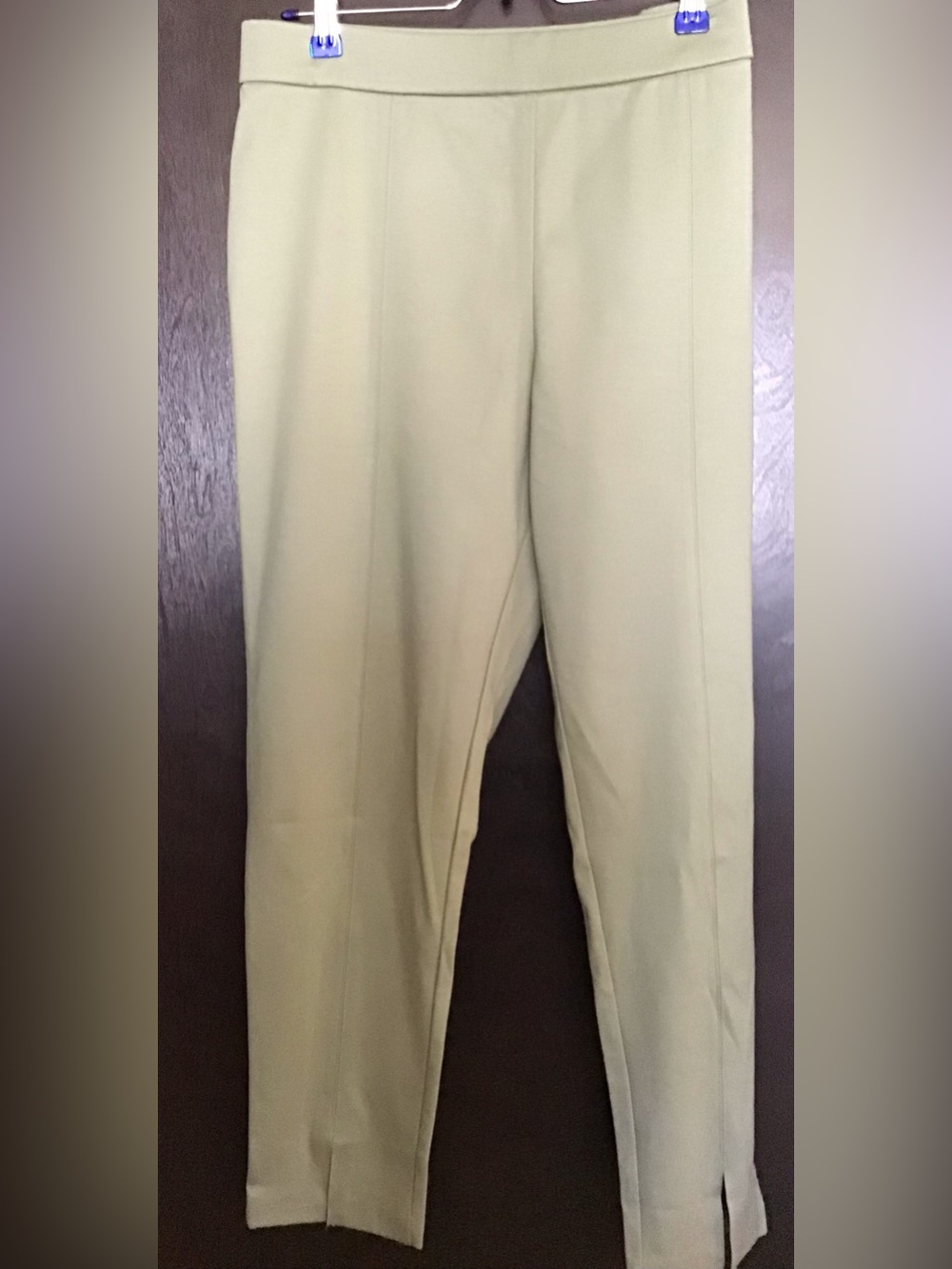 Isaac Mizrahi Pale Yellow Straight Leg Pants